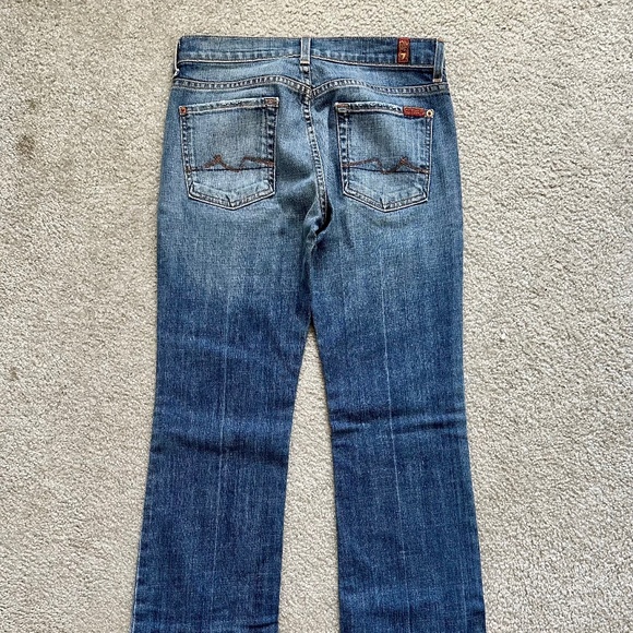 7 For All Mankind Button Fly Boycut/Bootcut Jeans, Size 28 - New - Picture 11 of 11